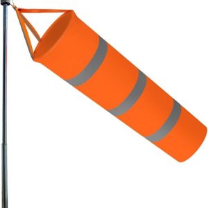 DFORD Wind Socks for Outside Heavy Duty Wind Direction Indicators for Outdoors Airport Farm and Park Good Reflective Effect Thickened Waterproof (Orange Reflection) 30