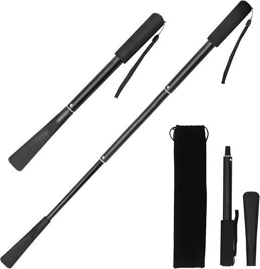 DFORD Shoe Horn Handle Metal Retractable Shoehorn