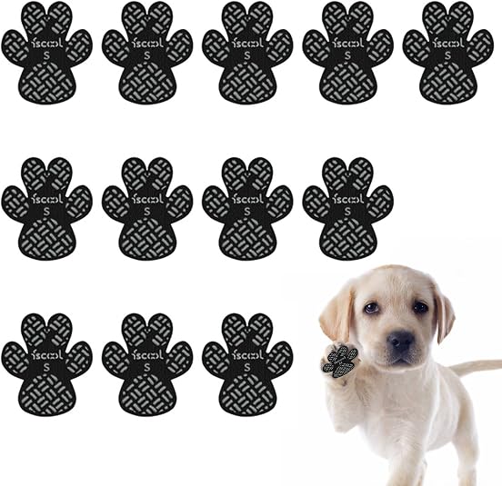 DFORD 12pcs Dog Paw Pads Dog Traction Grips Anti Slip Paw Protection for Hardwood Floors Hot Pavement Self Adhesive Di