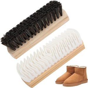 DFORD 2pcs suede cleaner kit with horsehair brush and rubber suede brush
