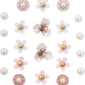 DFORD Bling Flower Shoe Charms for Women and Girls