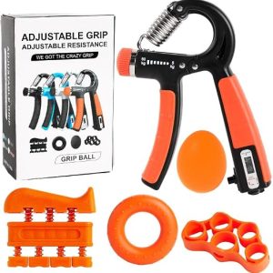 DFORD Grip Strength Trainer, Hand Grip Exerciser Strengthener Forearm with Adjustable Resistance 11-132 Lbs (5-60kg)