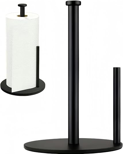 DFORD Paper Towel Holder Countertop,Equipped with A Weighted Base Stainless Steel Paper Towel Holder
